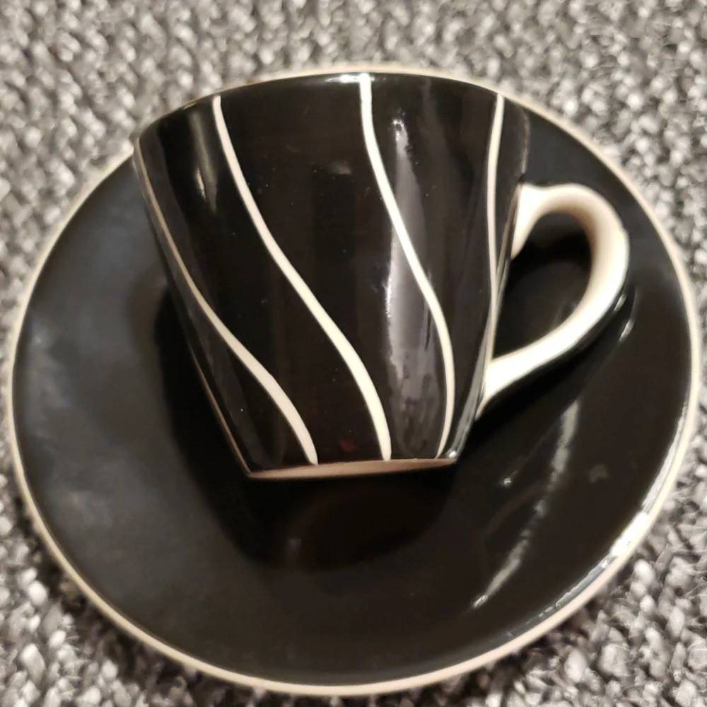 Hues & Brews Thailand Painted Small Cup Saucer